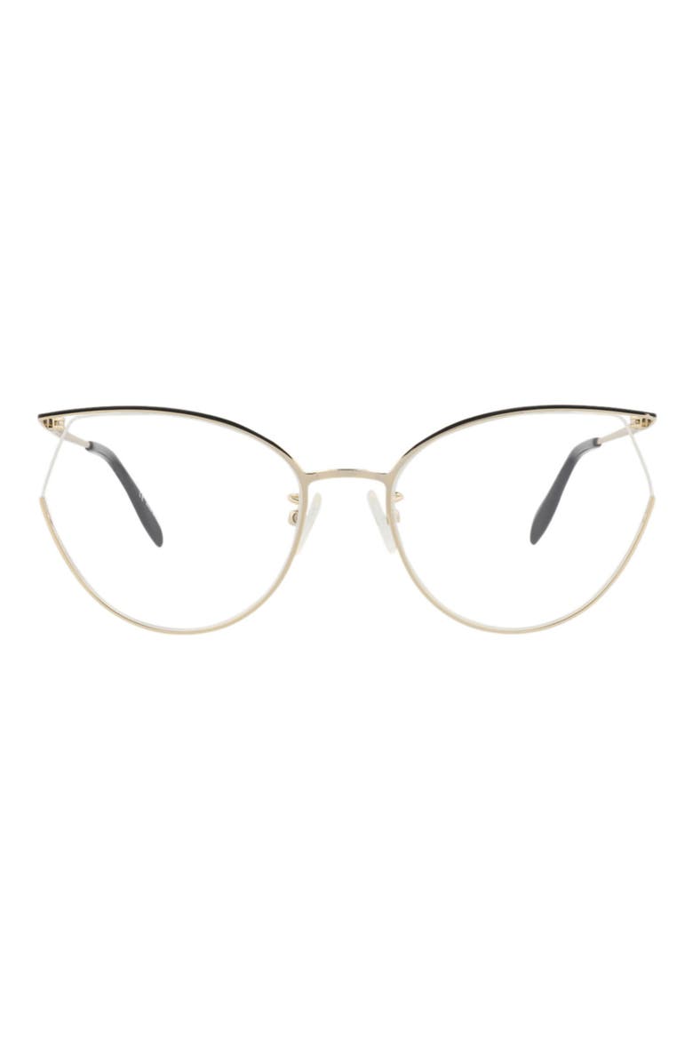 57mm Cat Eye Sunglasses, Main, color, GOLD TRANSPARENT