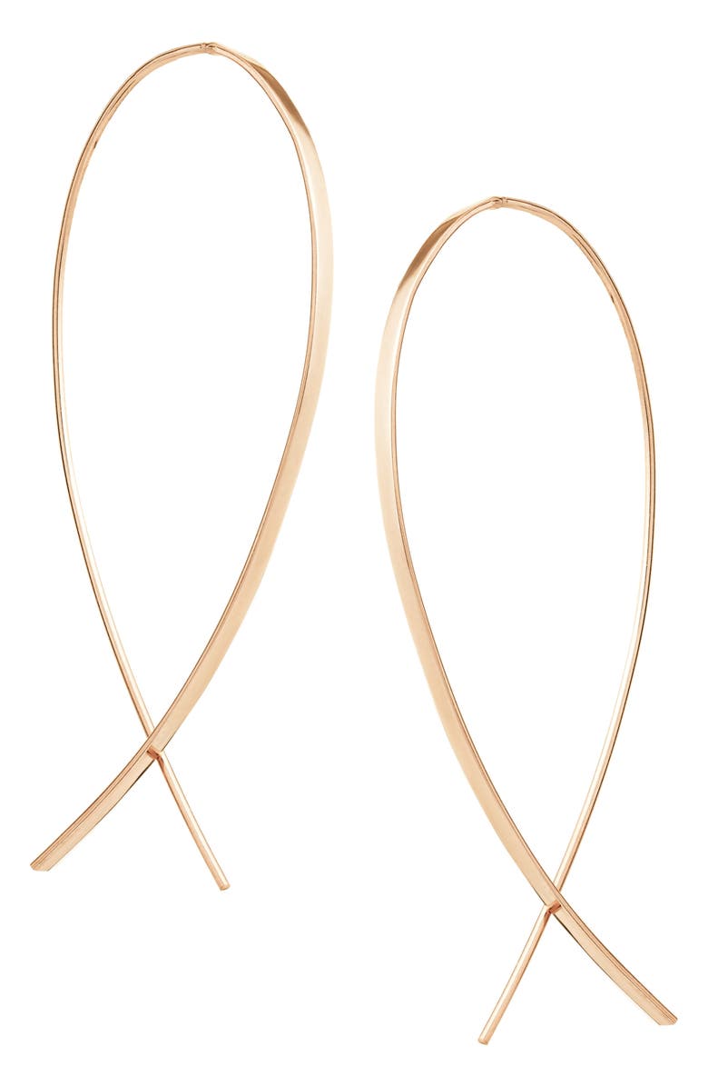LANA Small Upside Down Hoop Earrings, Main, color, 