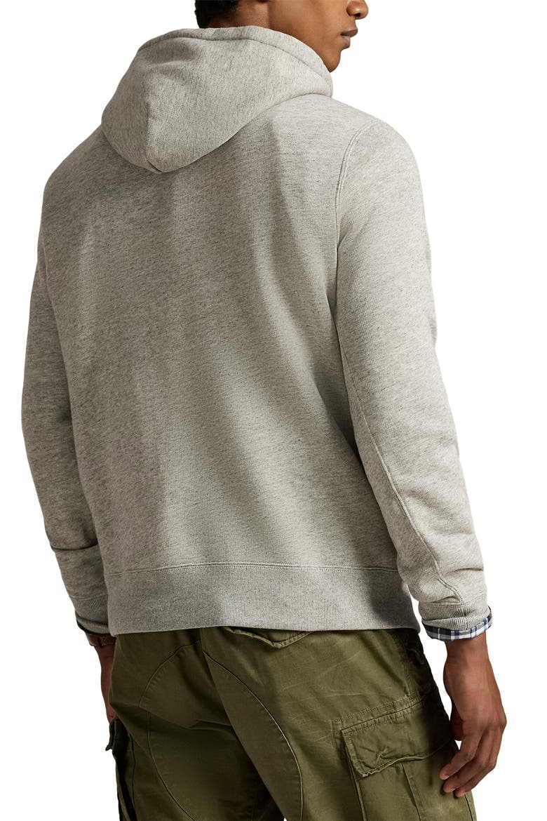 Polo Bear Hoodie, Alternate, color, LOFT HEATHER BEAR