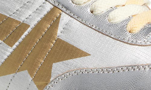 Golden Goose Running Marathon Sneakers In Silver Leather And Fabric In Silver
