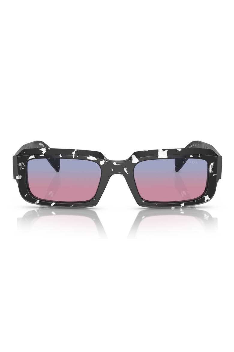 54mm Rectangle Gradient Sunglasses, Main, color, MAGENTA