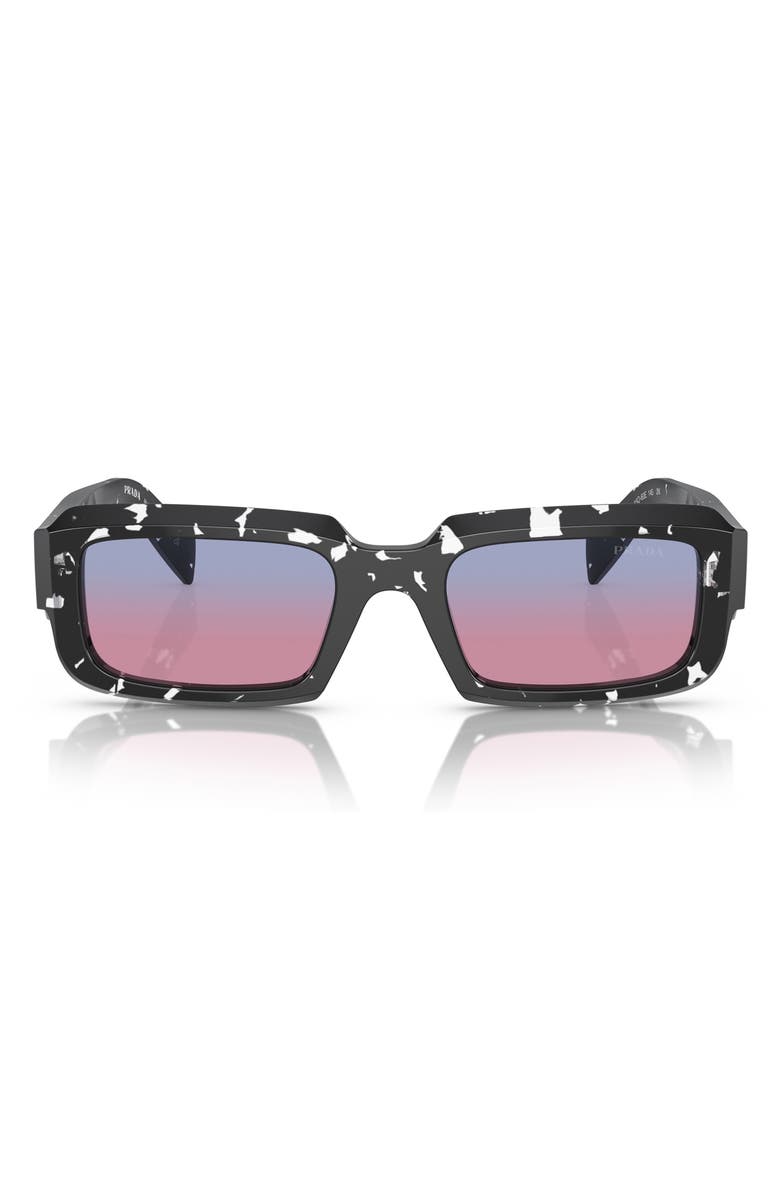 Prada 54mm Rectangle Gradient Sunglasses, Main, color, Magenta