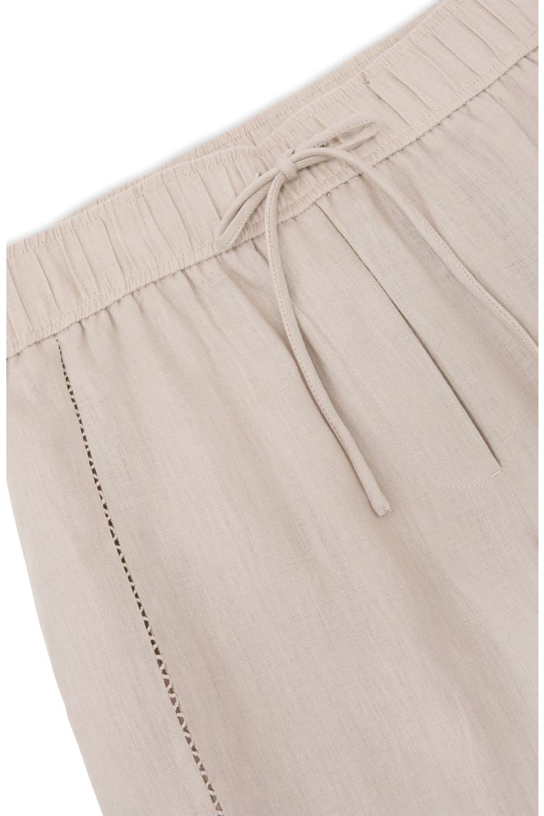 Riley Ladder Stitch Wide Leg Linen Pants, Alternate, color, NEUTRAL
