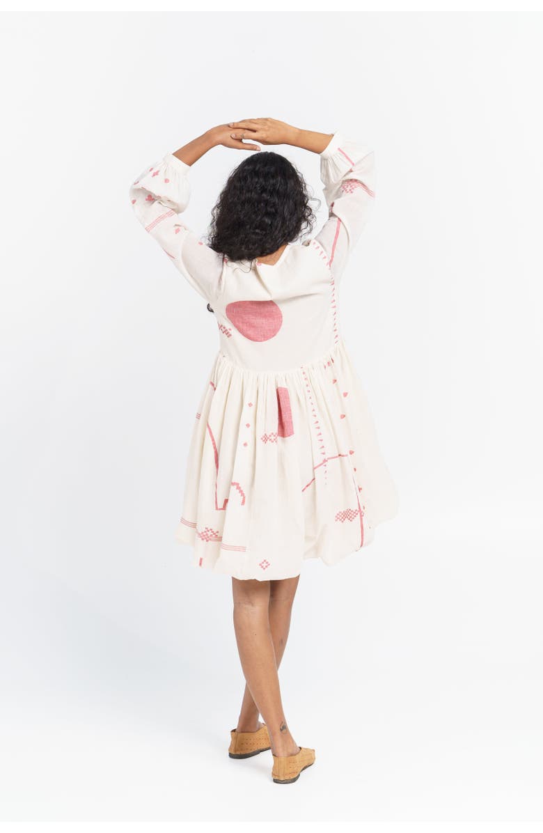 World of Crow Fit and flare gathered dress, Alternate, color, 