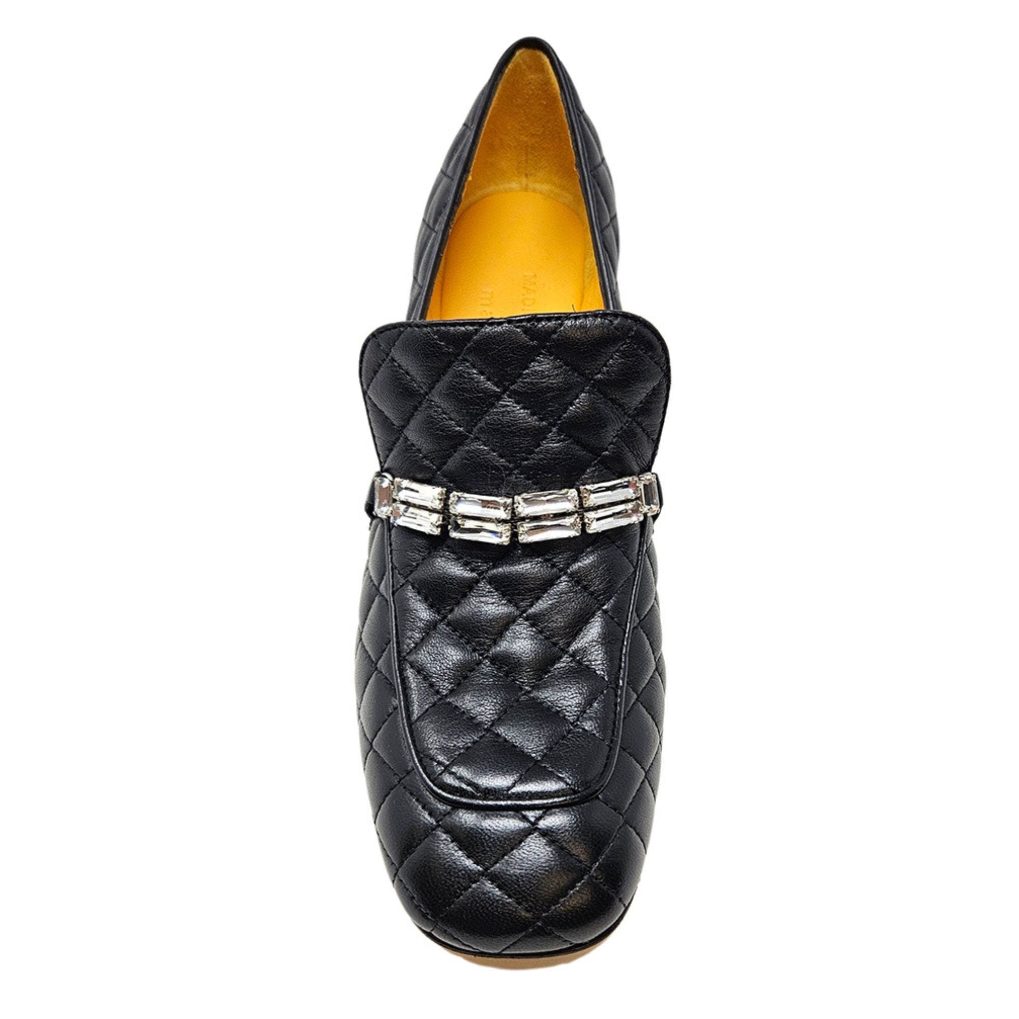 Madison Maison Heel Quilted Loafer, Alternate, color, Black