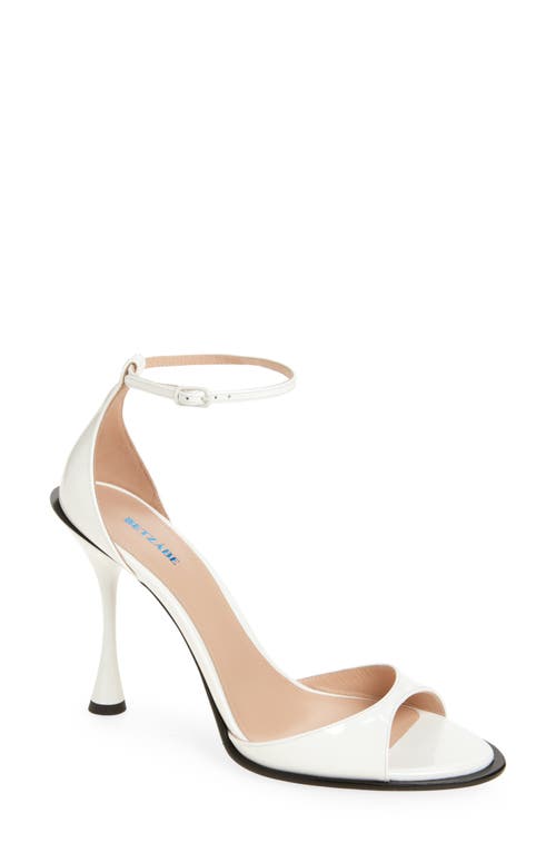 Betzábe Rita Ankle Strap Sandal In White Patent