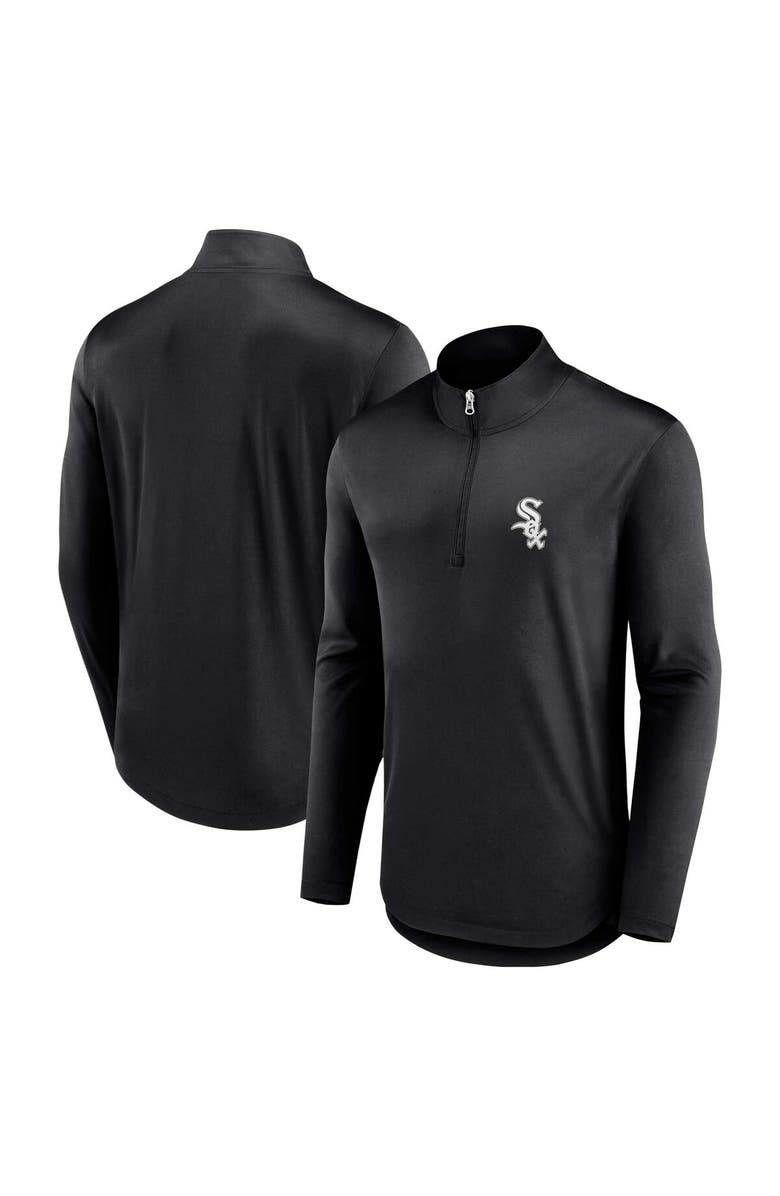 FANATICS Men's Fanatics Black Chicago White Sox Quarterback Quarter-Zip Top, Main, color, Black