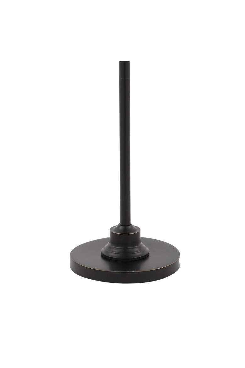 Noah Modern Industrial Iron Height-Adjustable LED Floor Lamp, Alternate, color, Charcoal/Black