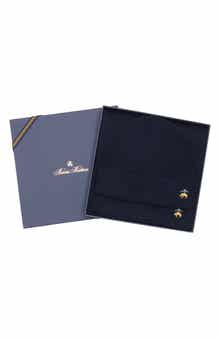 Brooks Brothers Wool Blend Beanie & Scarf Set