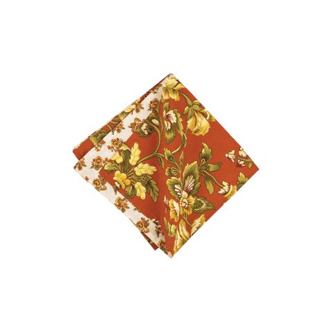 Estelle Reversible Floral Damask Napkin Set of 6