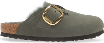 Birkenstock Boston Big Buckle Genuine Shearling Lined Clog