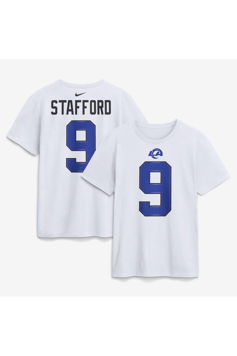 Men's Nike Matthew Stafford Los Angeles Rams Fearsome White Name & Number T-Shirt, Main, color, White