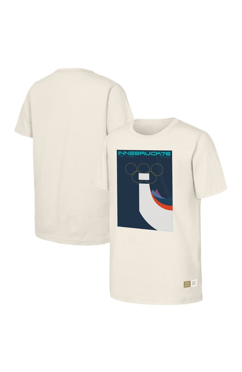 Outerstuff Men's Natural 1976 Innsbruck Games Olympic Heritage T-Shirt, Alternate, color, Natural