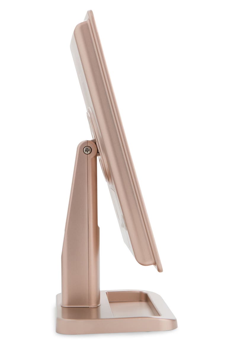 Touch XL Dimmable LED Makeup Mirror with Removable 5x Mirror, Alternate, color, ROSE GOLD