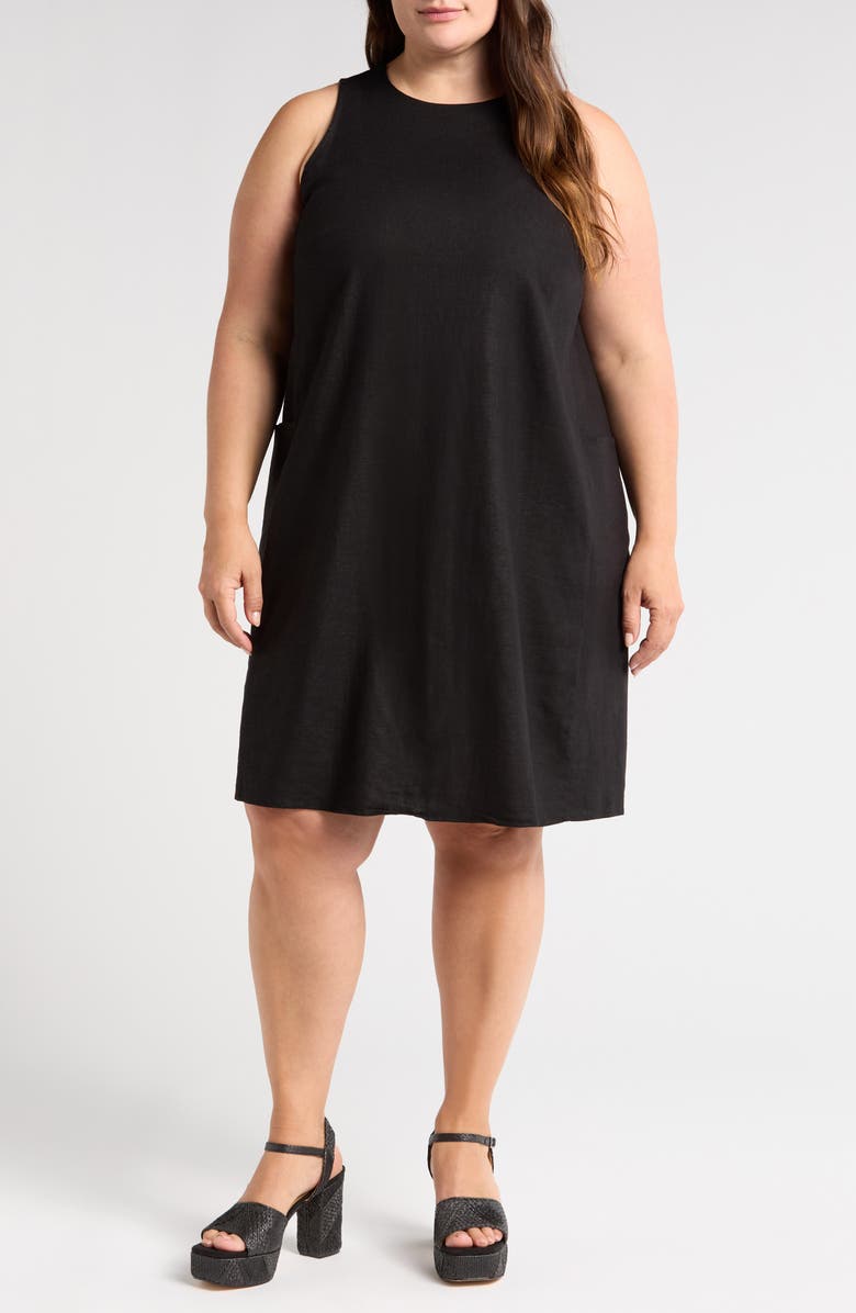 Universal Standard Linen Blend Shift Dress, Main, color,