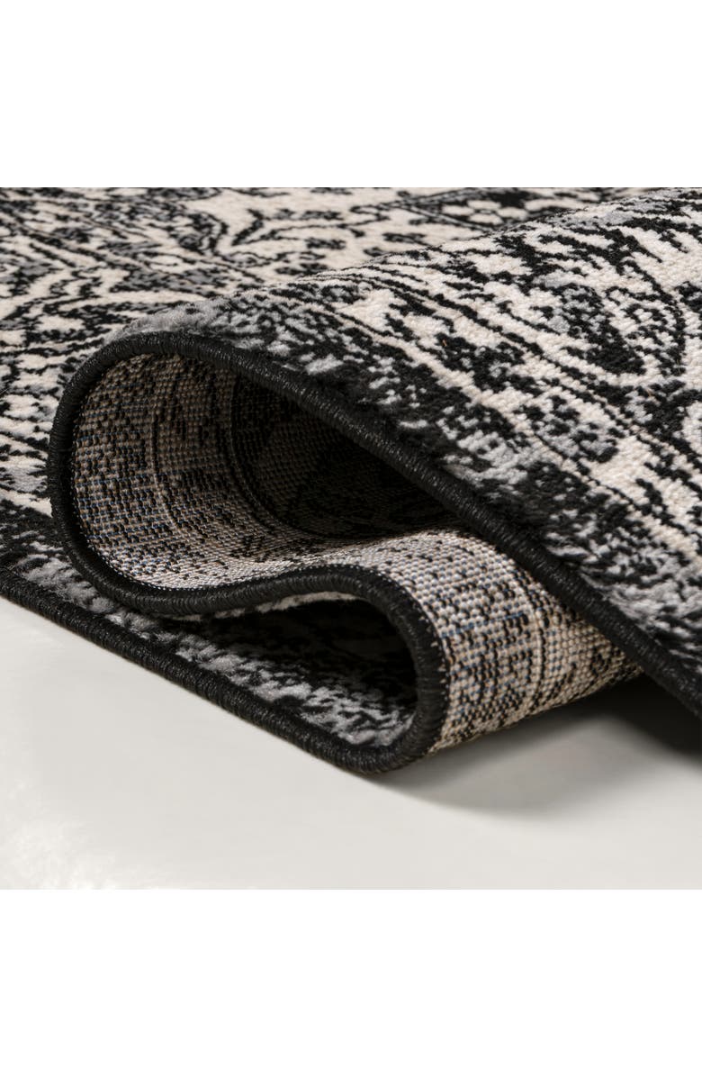 JONATHAN Y Modern Persian Vintage Medallion Area Rug, Alternate, color, Black