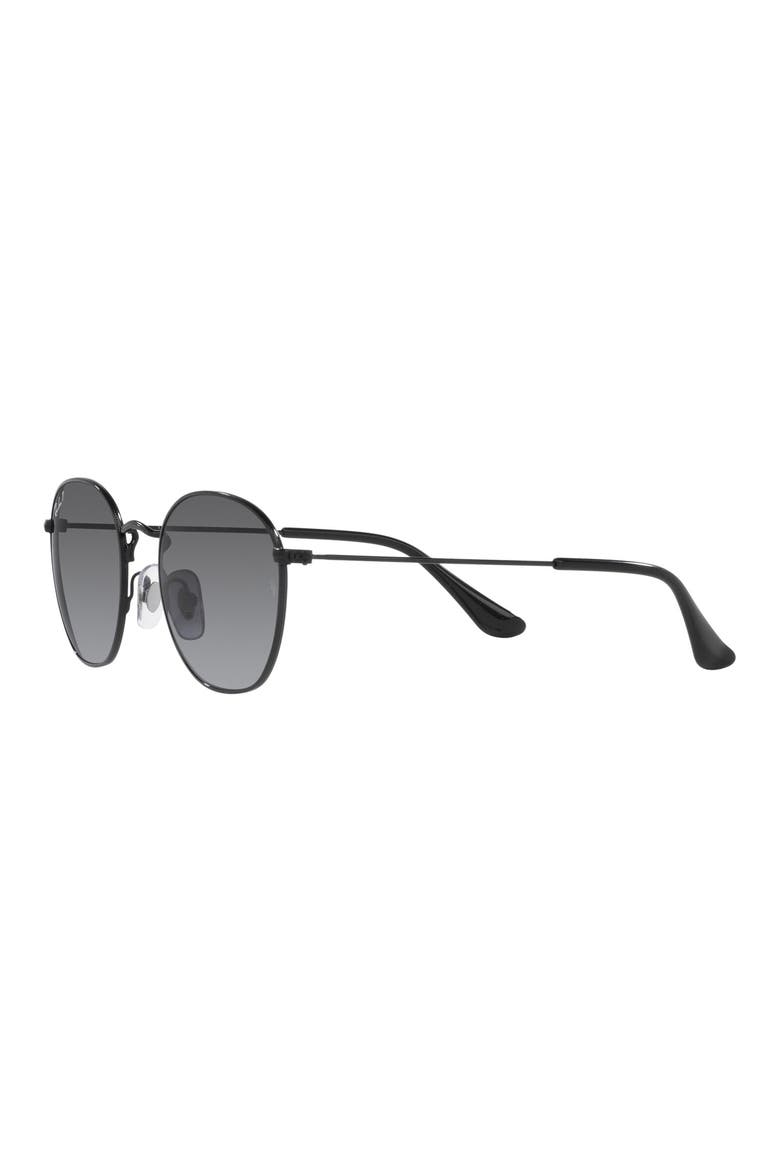 Kids' Rob Junior 48mm Round Sunglasses, Alternate, color, BLACK