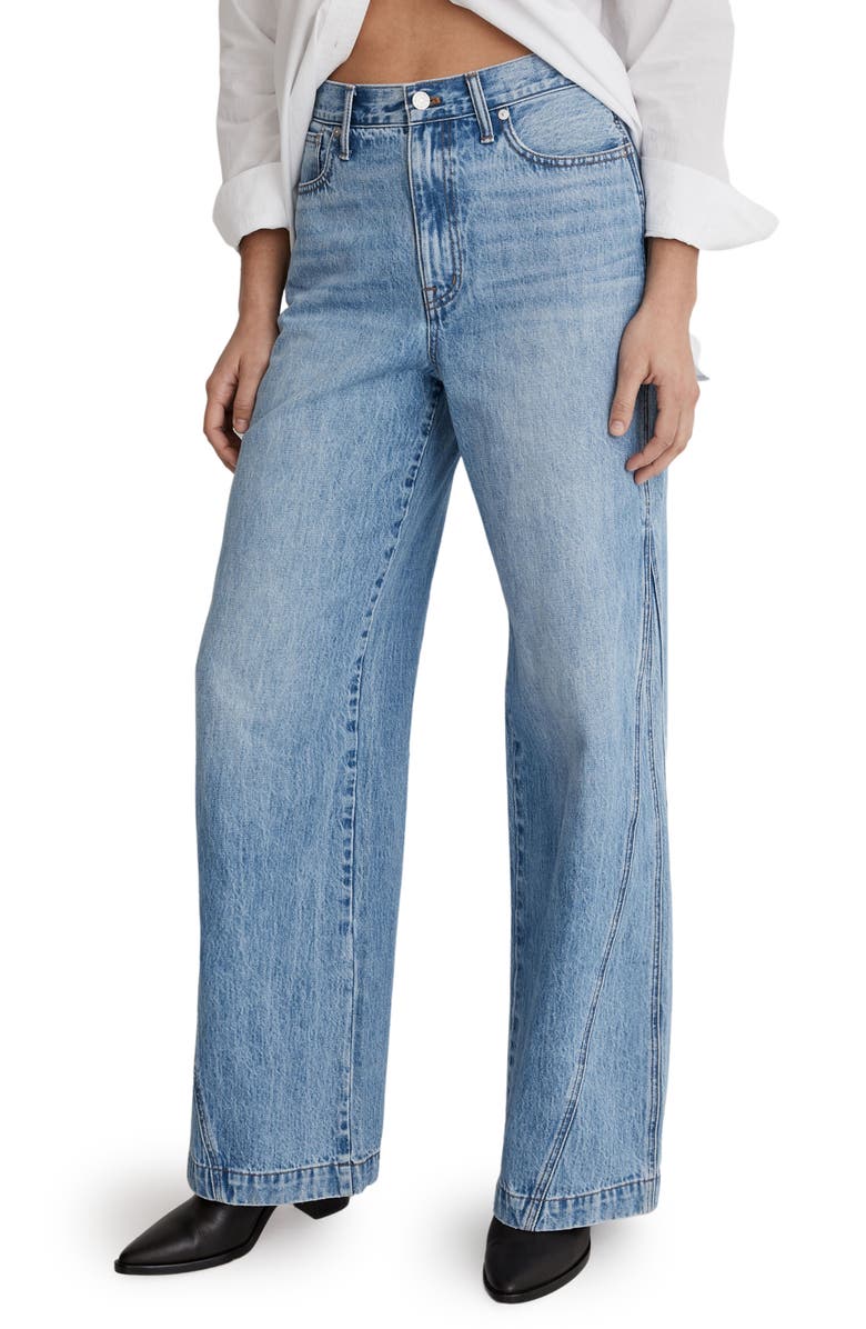 Madewell Superwide Leg Jeans in Parson Wash: Inset Edition, Main, color, 
