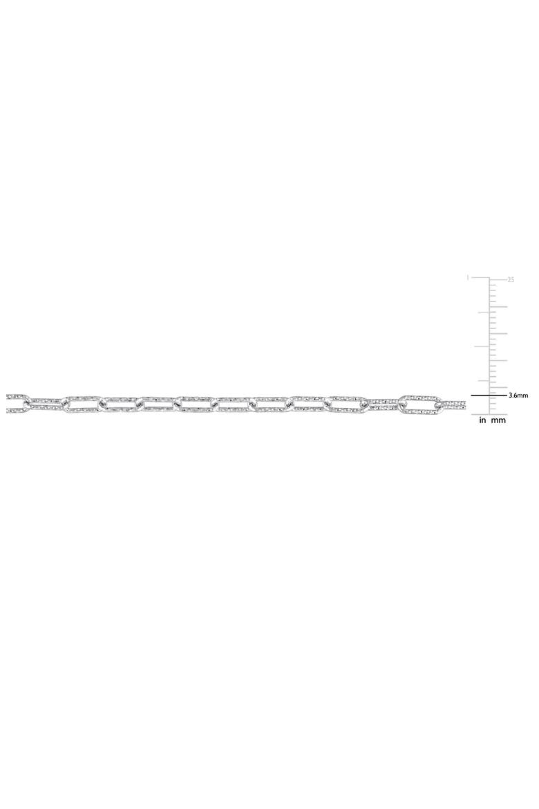Paper Clip Oval Link Chain Necklace & Bracelet Set, 3.5mm, Alternate, color, SILVER