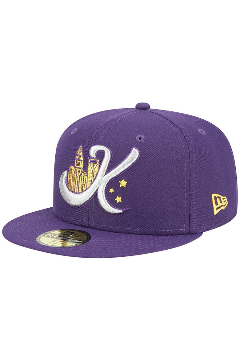 Men's New Era Purple Charlotte Knights Theme Nights Uptown  59FIFTY Fitted Hat, Main, color, Purple