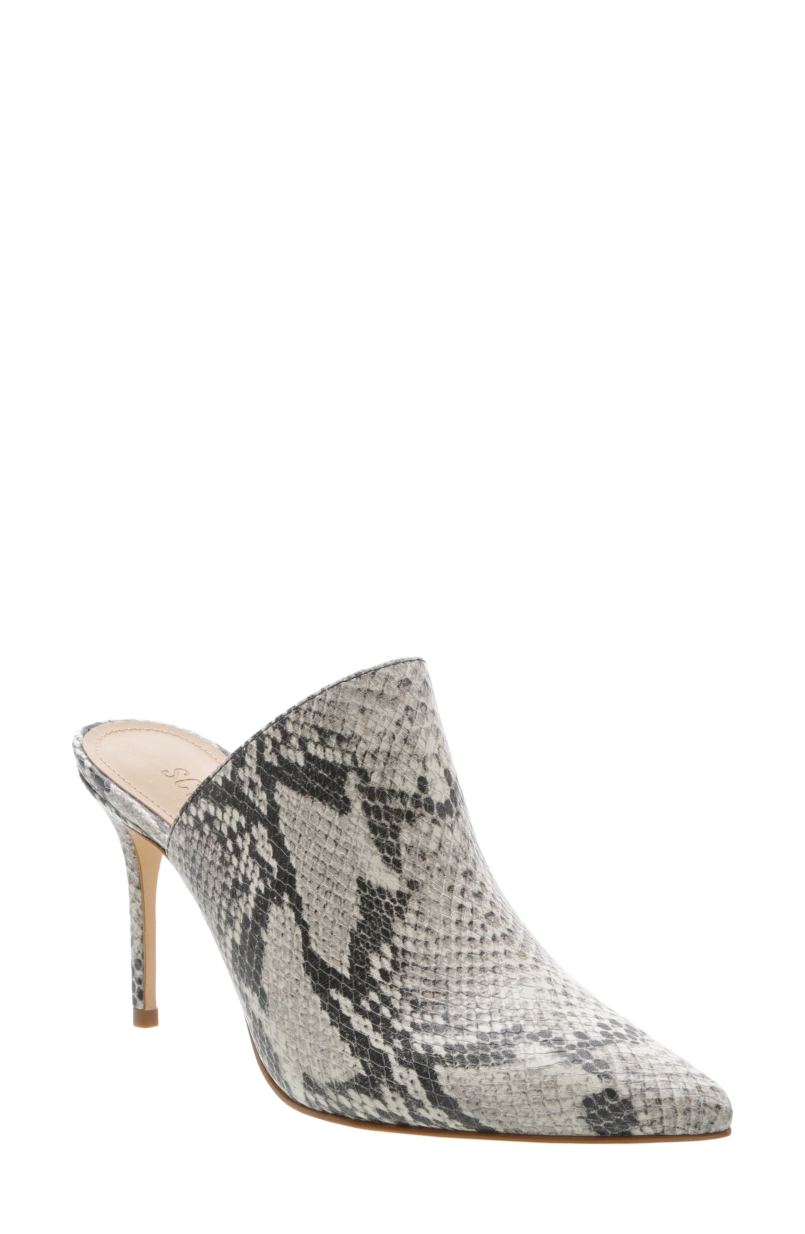 Bardot Pointed Toe Mule, Main, color, NATURAL LEATHER