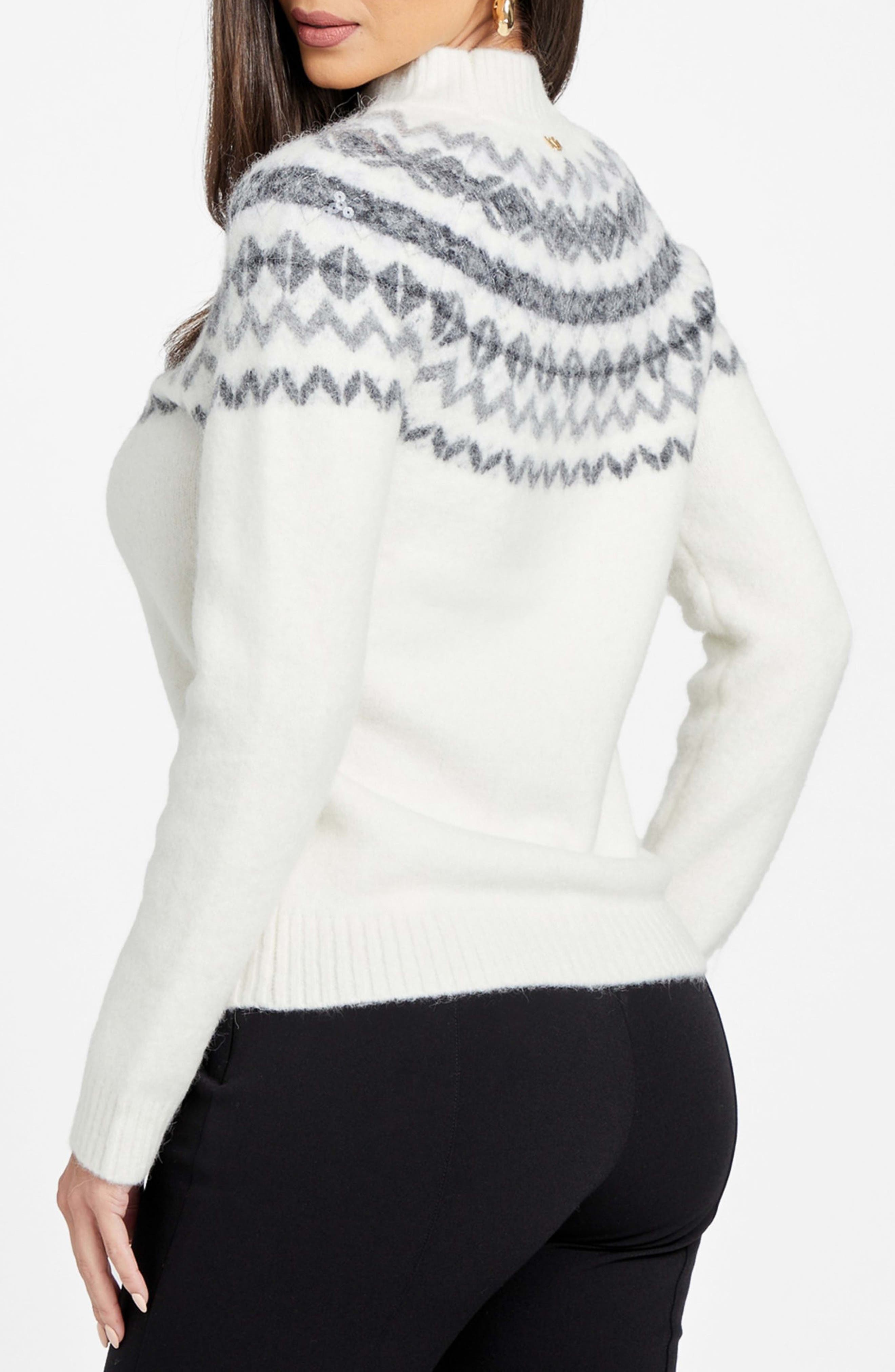 Akilah Fair Isle Mock Neck Sweater - image 2
