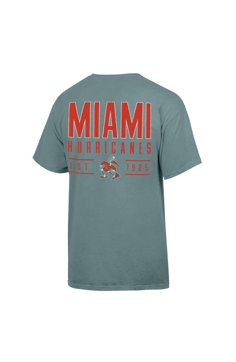 ComfortWash Men's ComfortWash Green Miami Hurricanes Big Name T-Shirt, Alternate, color, Green