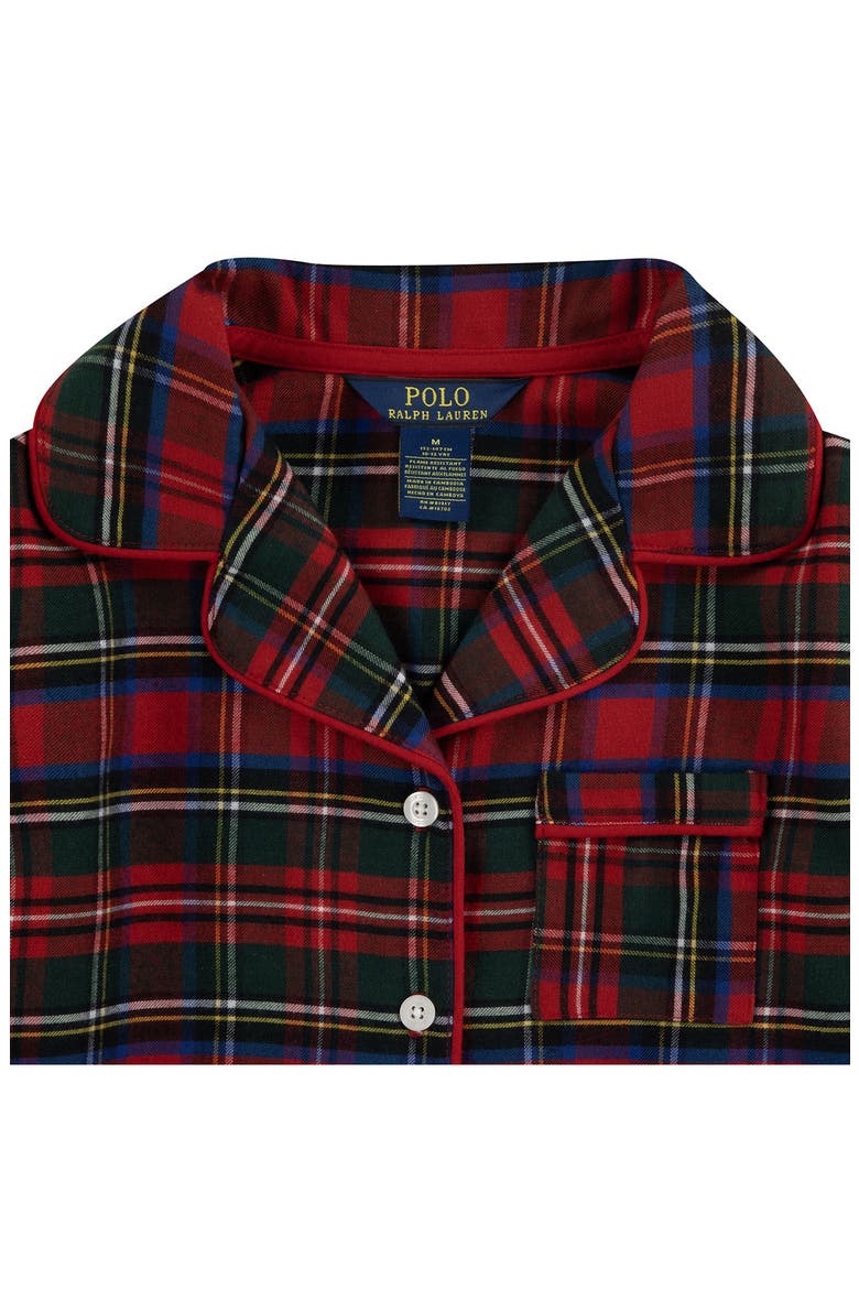 Kids' Plaid Button-Up Pajamas, Alternate, color, POLO RED STEWART