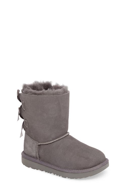 Ugg(r) Kids' Bailey Bow Ii Water Resistant Genuine Shearling Boot In Gray