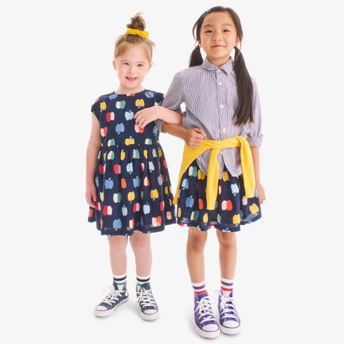 Primary Kids Pull-on Pocket Skirt In Rainbow Apples In Multi