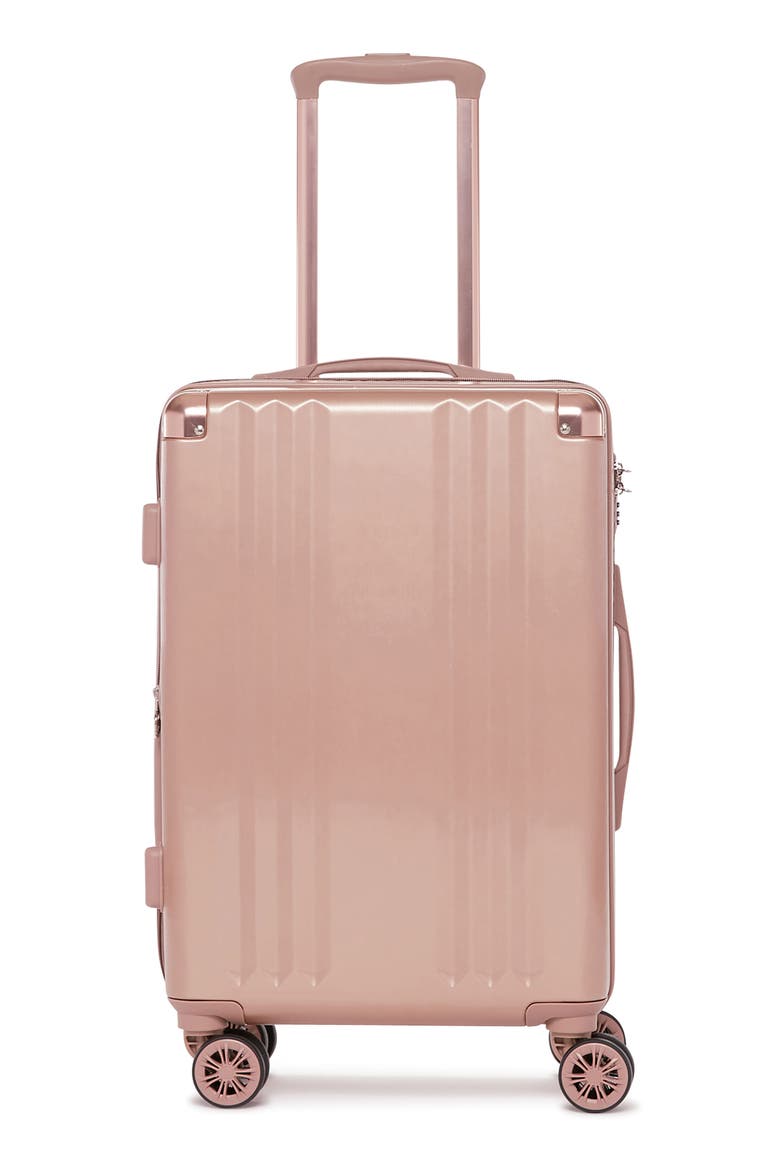 Ambeur 22-Inch Rolling Spinner Carry-On, Main, color, ROSE GOLD