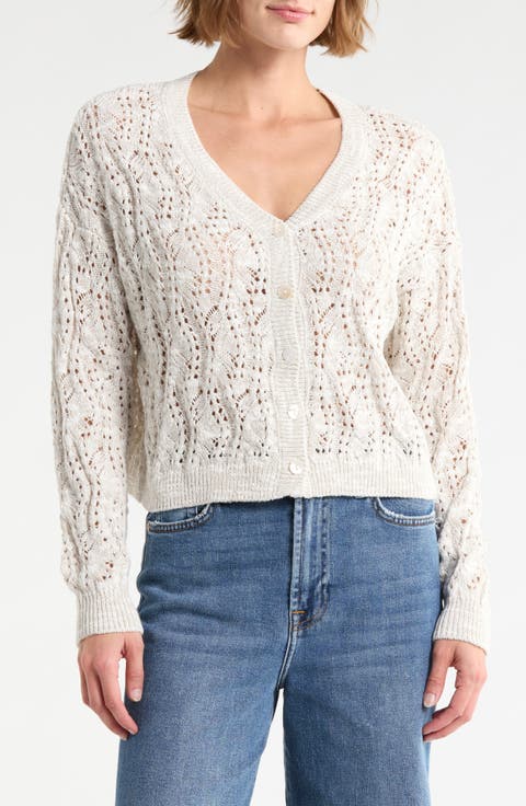 Beach Shell Button Cardigan