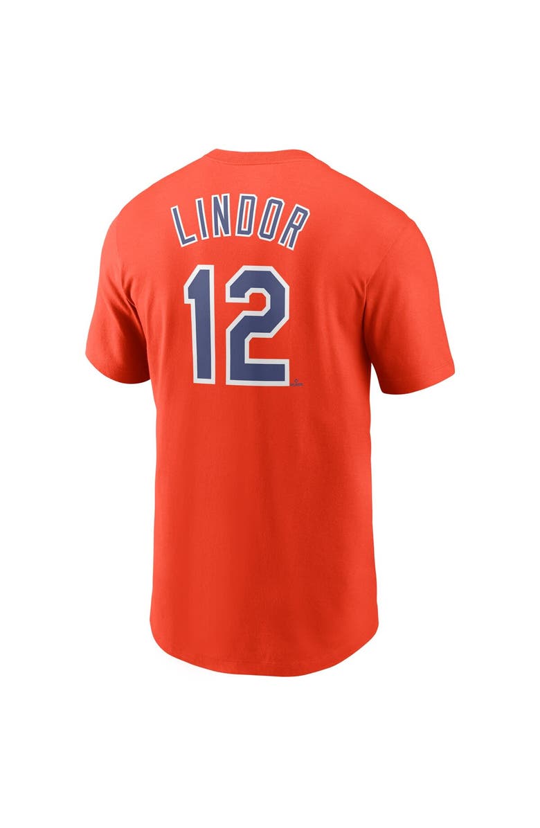 Nike Men's Nike Francisco Lindor Orange New York Mets Name & Number T-Shirt, Alternate, color, 