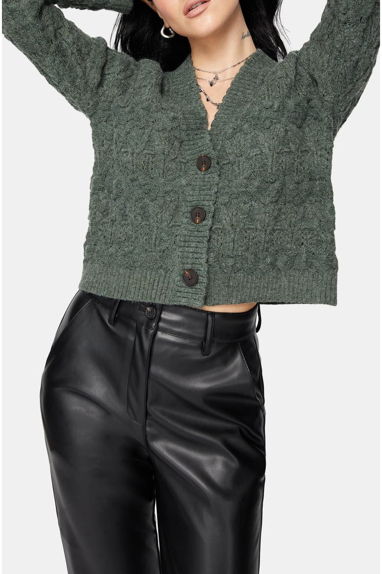 Cadmium Pointelle Knit Cardigan, Alternate, color, Blue