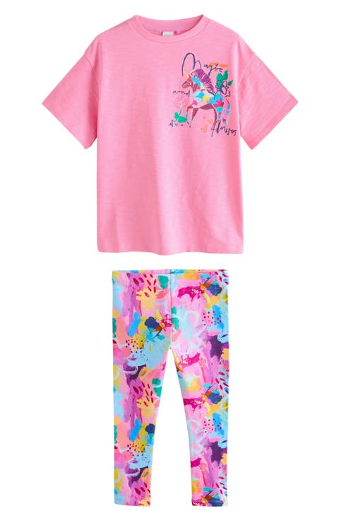 Kids' Unicorn Graphic T-Shirt & Leggings Set (Little Kid & Big Kid)