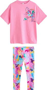 NEXT Kids' Unicorn Graphic T-Shirt & Leggings Set