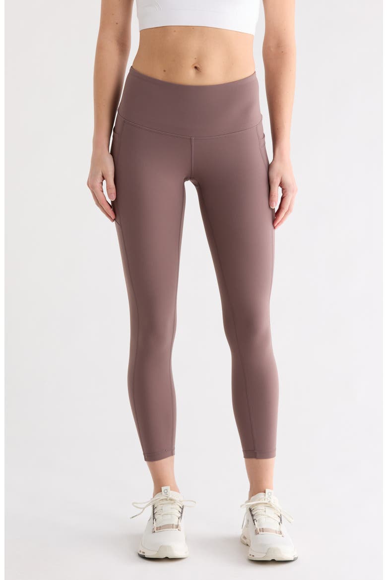 Perform High Waist Pocket 7/8 Leggings, Main, color, GREY PLUM