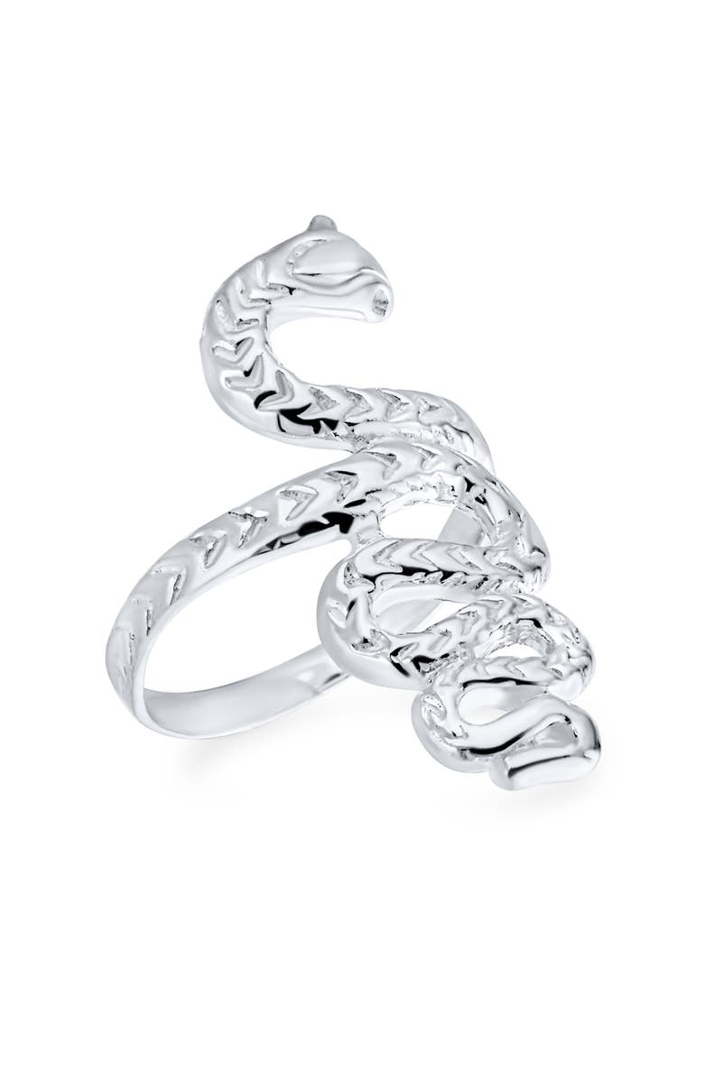 BLING JEWELRY Egyptian Coil Snake Ring, Alternate, color, Silver-Tone