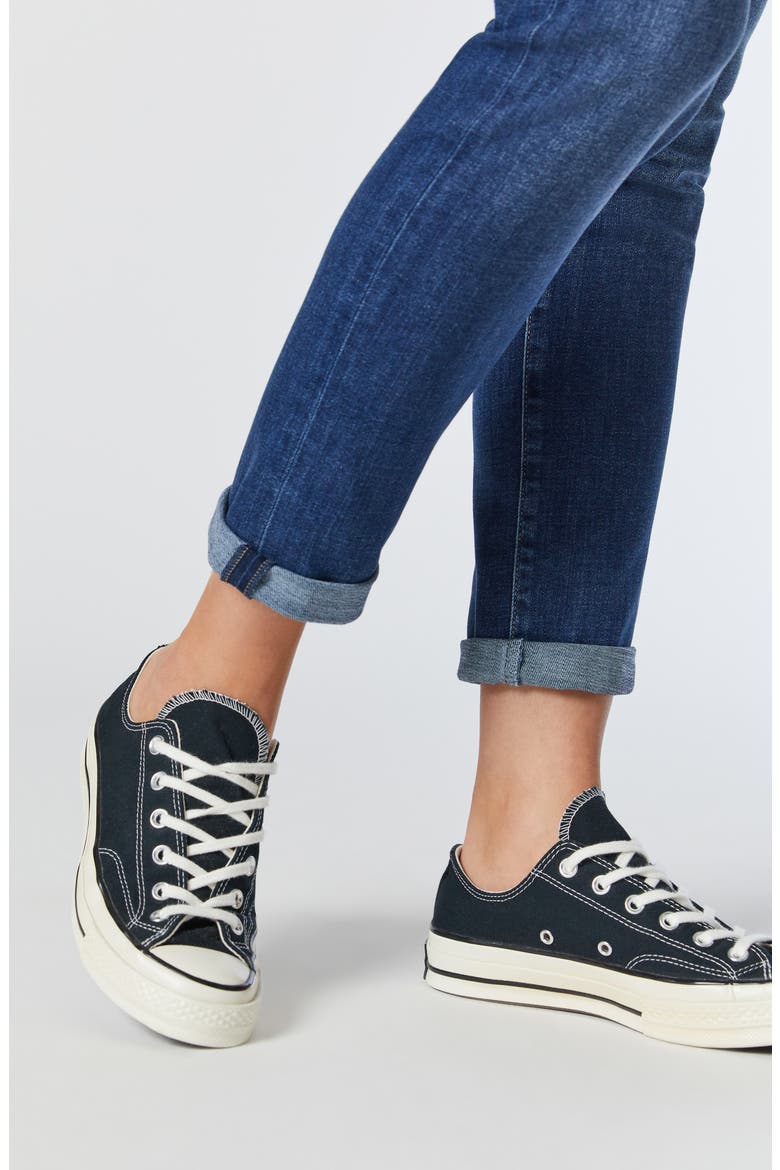 Kathleen Mid Waist Slim Boyfriend Jeans, Alternate, color, MID FEATHER BLUE