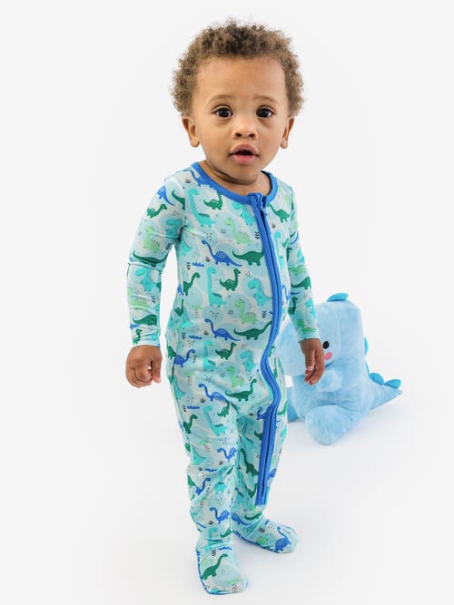 Rufflebutts Softsnooze Gender Inclusive One Piece Footie Pajamas In Blue