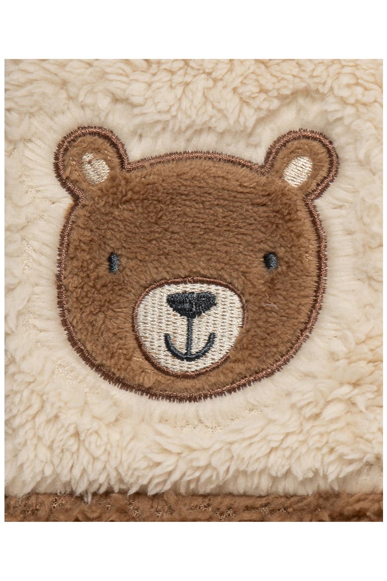Bear High Pile Fleece Jacket, T-Shirt & Joggers Set, Alternate, color, TAN