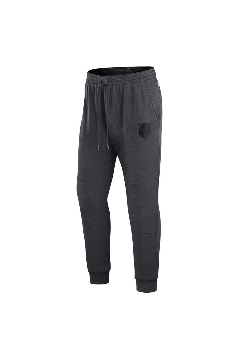 Men's Fanatics Branded Heather Charcoal Vegas Golden Knights Authentic Pro Road Jogger Sweatpants, Alternate, color, Heather Charcoal