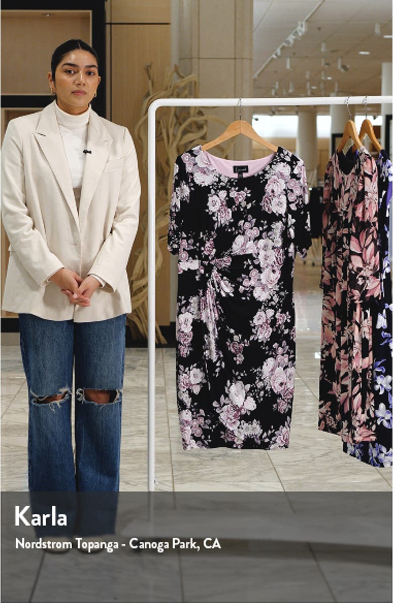Floral Faux Wrap Dress, sales video thumbnail