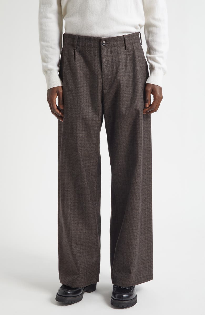OUR LEGACY Bridge Plaid Vigin Wool Chinos, Main, color, Brown Dunmore Check