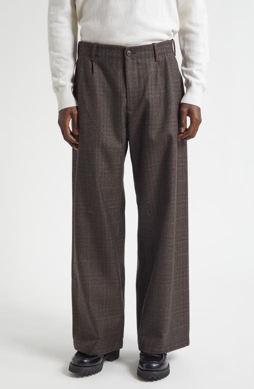 Our Legacy Bridge Plaid Vigin Wool Chinos In Brown