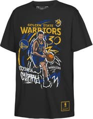 Mitchell & Ness Youth Mitchell & Ness Stephen Curry Black Golden State Warriors Chalked Up Player T-Shirt