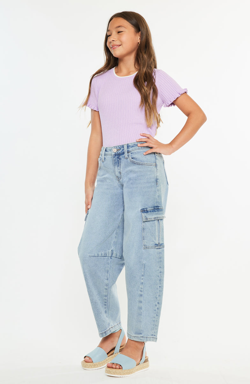Kancan Trinity Low Slung Horseshoe Jeans In Multi