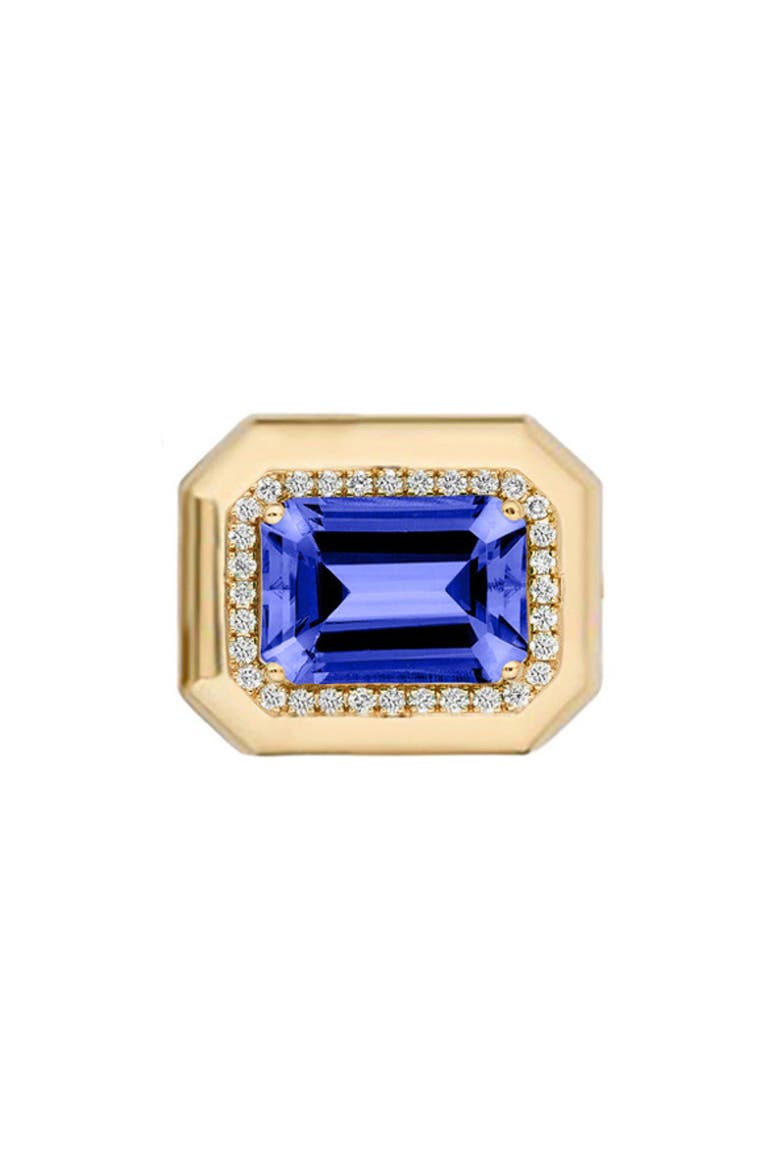 G-Classic Emerald Cut Ring, Alternate, color, VIVID BLUE