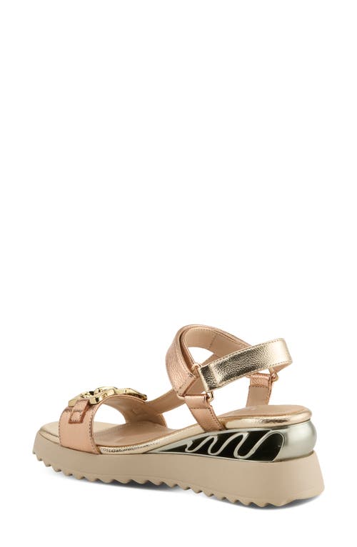 Azura By Spring Step Fabilosi Ankle Strap Wedge Sandal In Multi