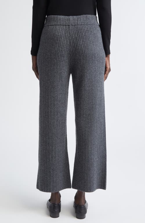 Lafayette 148 New York Rib Cashmere Blend Ankle Pants In Gray